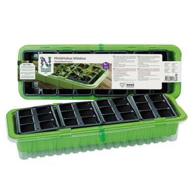 Minigewächshaus mit 4 Topfeinsätzen