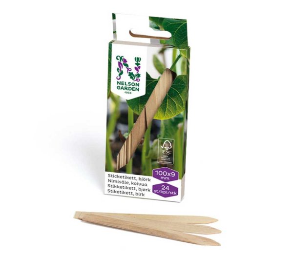 Holz-Stecketiketten 10 cm, 24 Stk