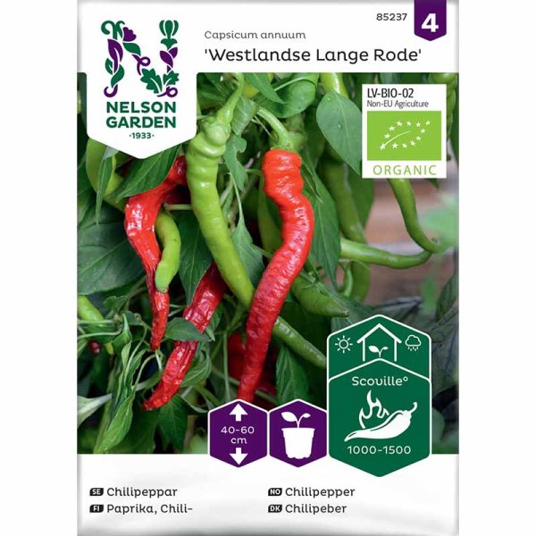 Chili Pepper 'Westlandse Lange Rode' Organic