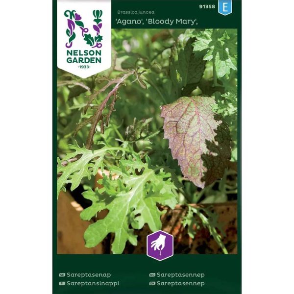 Gartenbedarf (Sareptasenap "Agano", "Bloody Mary", "Frizzy Joe")
