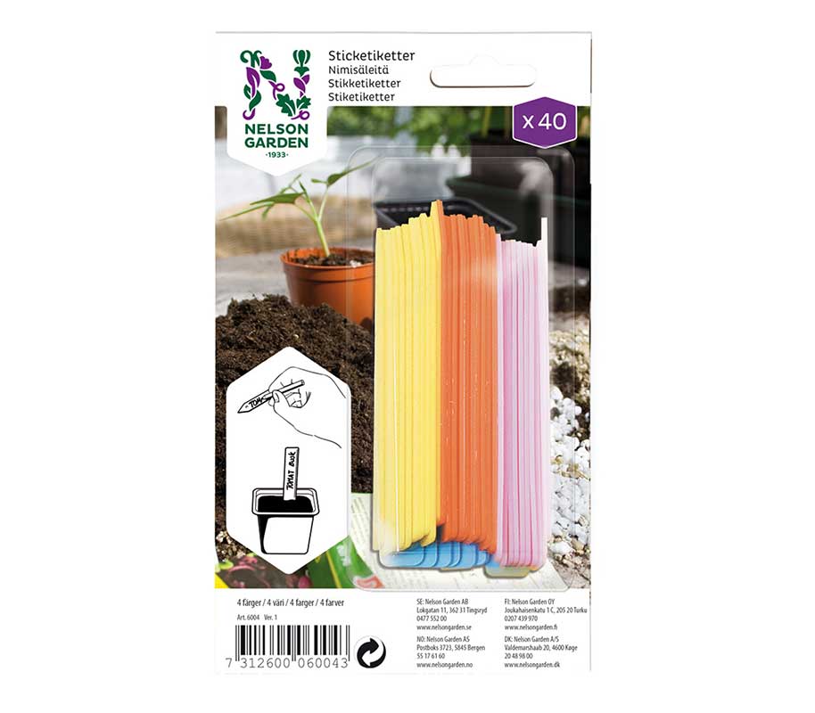 Bunte Pflanzenschilder, 40 Stk