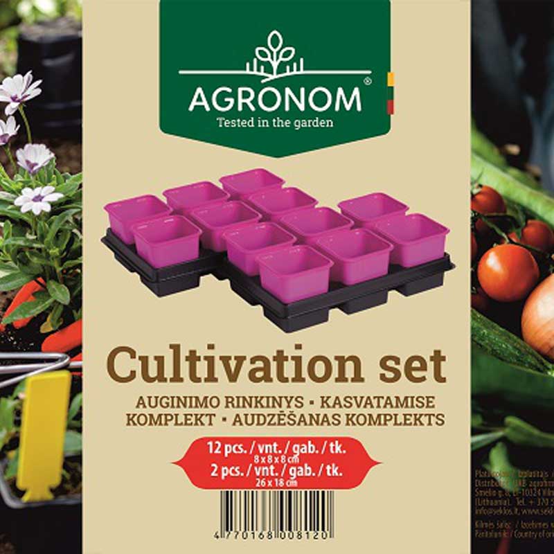 Plastiktöpfe 8cm, 12er-Pack, Rosa